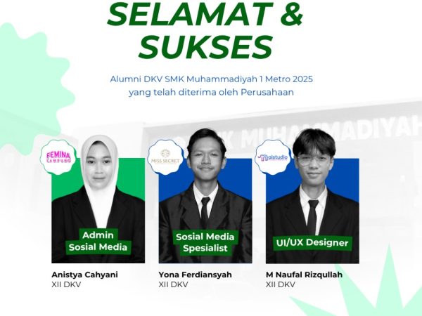 Ucapan Selamat Kepada Siswa-Siswi XII DKV atas Prestasi Gemilang di Dunia Kerja