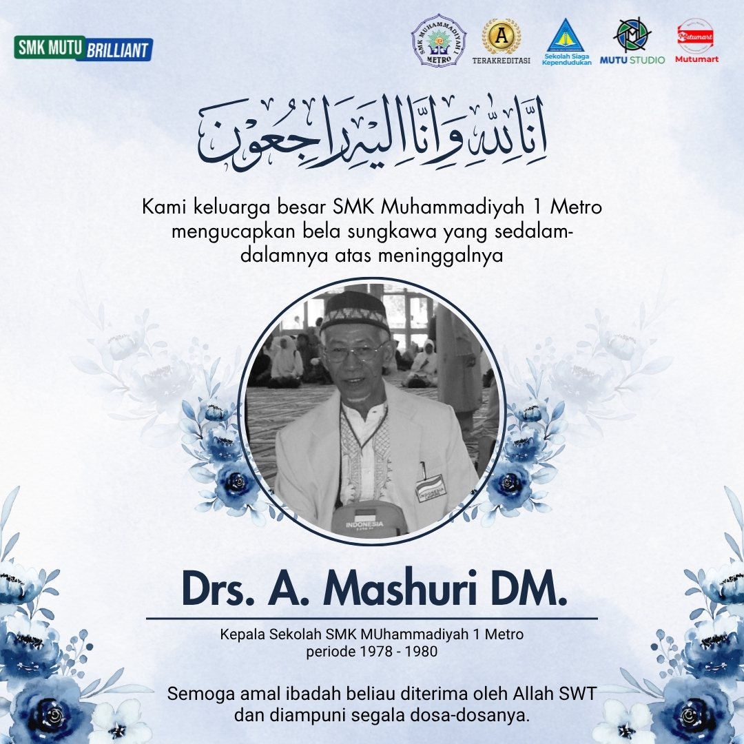 Telah Gugur Mantan kepala Sekolah SMK Muhammadiyah 1 Metro Periode 1978-1980